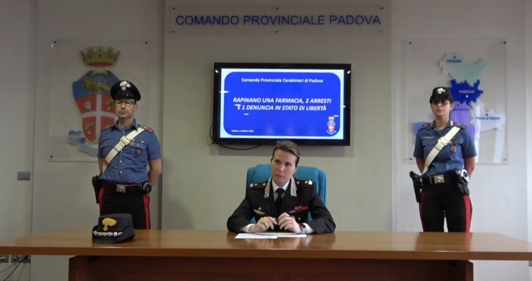 Rapina a Padova a una farmacia: due arresti