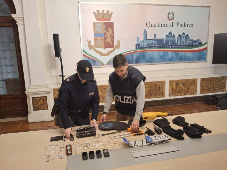 Veneto, arrestata una banda specializzata nei furti in abitazione