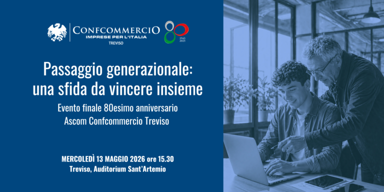 Ascom Treviso chiude gli 80 anni guardando al futuro: focus su giovani e passaggio generazionale