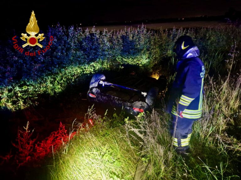 Incidente a Monselice: auto esce di strada e si ribalta a San Borgo, feriti gli occupanti