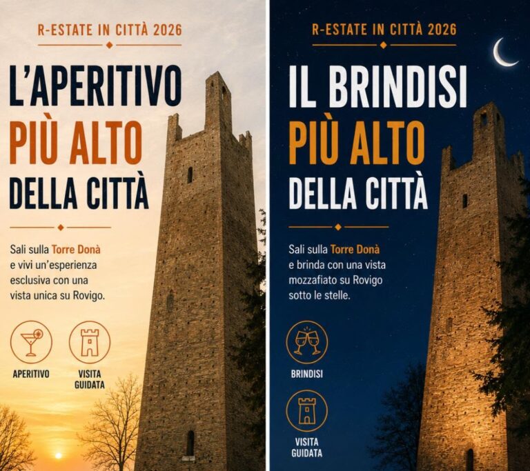 Rovigo, aperitivo e brindisi ad alta quota
